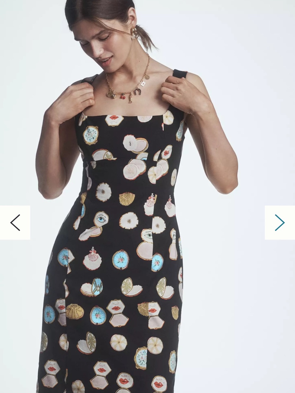 NWT $168 Anthropologie Maeve Fitted square neck Danielle Kroll Mini DRESS sz LP